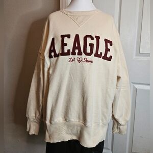 American Eagle Outfitters Beige Textured Sweatshirt